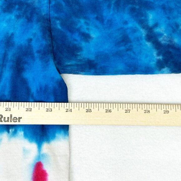 Vintage 90s Sundog T-Shirt XXL Tie Dye American Flag Skull Single Stitch - Picture 8 of 9